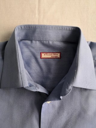 Camisa vestir manga larga hombre azul talla 5