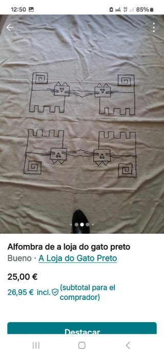 Alfombra infantil A Loja do Gato Preto