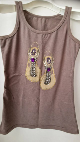 Cannottiera donna S con decorazioni
