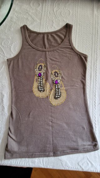 Cannottiera donna S con decorazioni