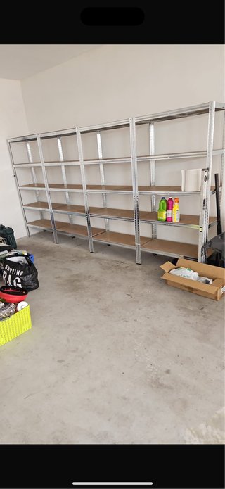 Estantería de aluminio y madera 4x2de alto