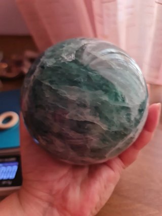 Esfera de fluorita verde
