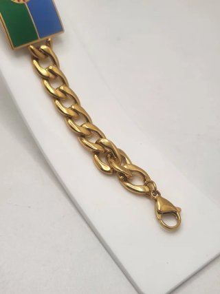Pulsera Bandera Gitana Grabada