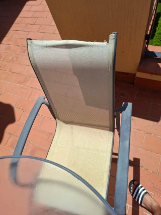 Mesa redonda cristal 120cm + 2 sillones