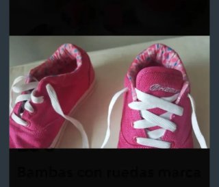 Zapatillas Heelys niña rosas con ruedas