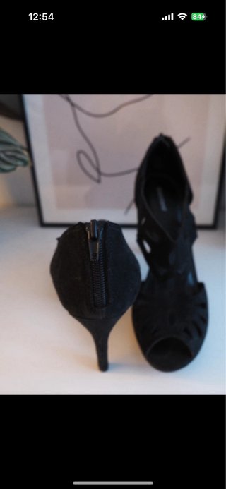 Sandalias tacón negras elegantes