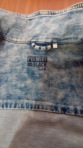 Giubbino jeans effetto stone washed anni 14