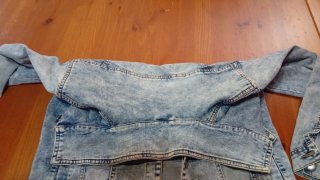 Giubbino jeans effetto stone washed anni 14
