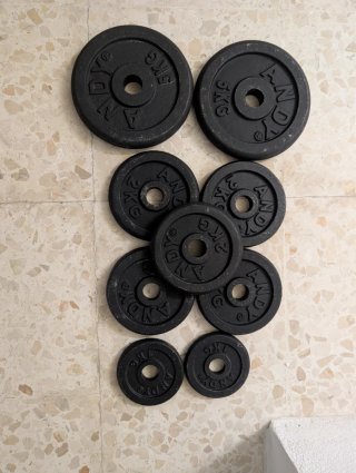 Discos de pesas ANDY 5kg, 2kg, 1kg