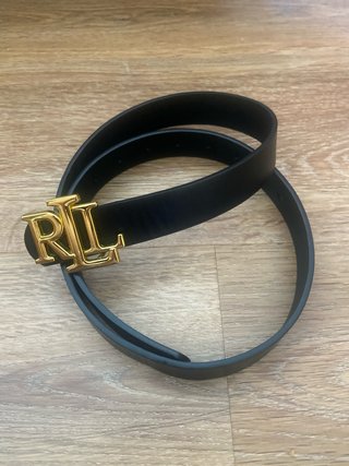 Cinturón Ralph Lauren RL Dorado Negro