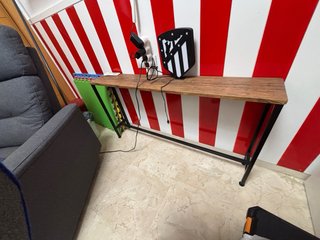Mesa alta madera y metal