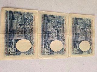 3x Billete 50 Pesetas Banco de España 1935