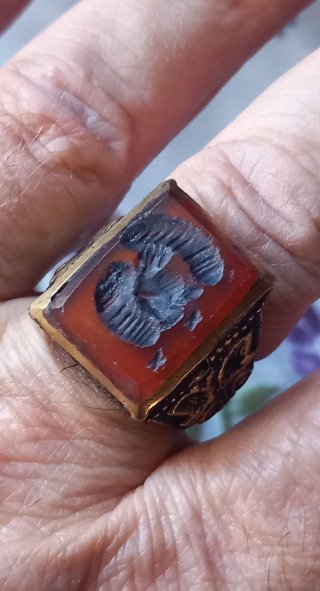 Anello sigillo antico afghano mm 19,7