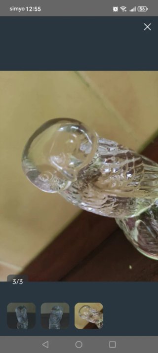 Búho de cristal decorativo