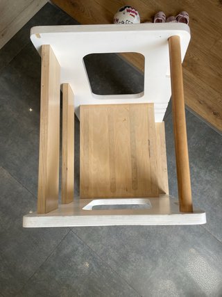 Torre de aprendizaje madera blanca