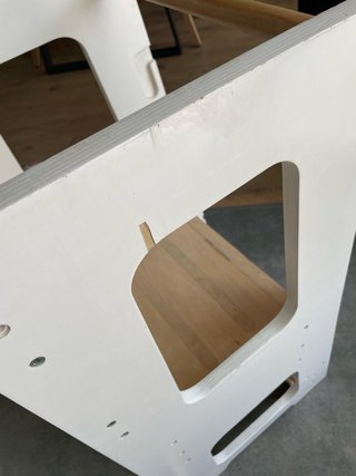 Torre de aprendizaje madera blanca
