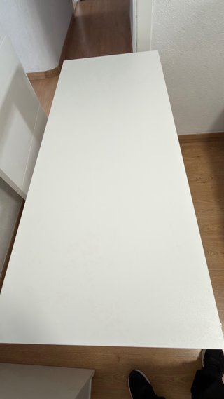 Escritorio blanco 3 cajones + estantería