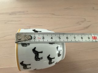 Juego 6 tazas café con plato estampado cebra