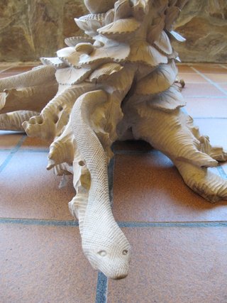 Escultura Madera Raíz Figura Religiosa
