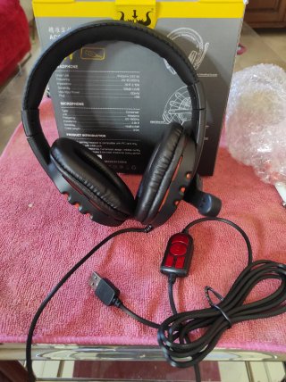 Auriculares gaming USB Q7 para PS4 y PC