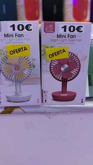 Mini ventilador USB con luz LED