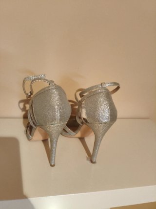 Sandalias de tacón  plateadas