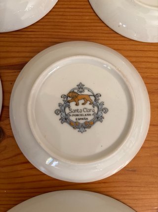 Platos/Ceniceros Iberia porcelana Santa Clara