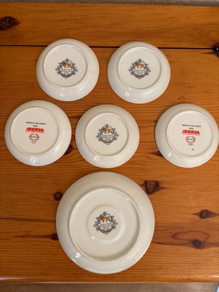 Platos/Ceniceros Iberia porcelana Santa Clara