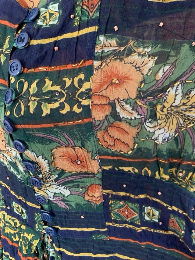 Vestido estampado floral verde