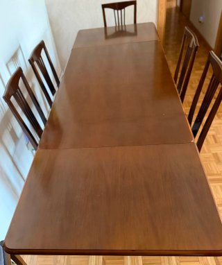 Mesa comedor y 6 sillas madera