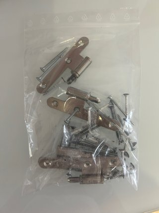 Puerta doble blanca con cristal