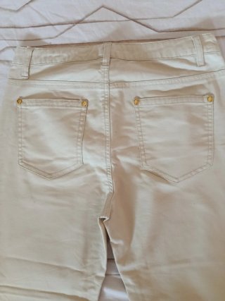 Pantalón mujer beige