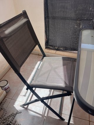 Mesa y 4 Sillas Plegables Exterior
