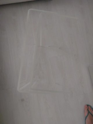 Mesa auxiliar de metacrilato transparente 2 piezas