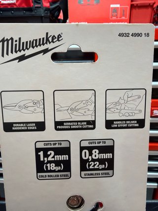 Tijeras para pladur Milwaukee Rectas
