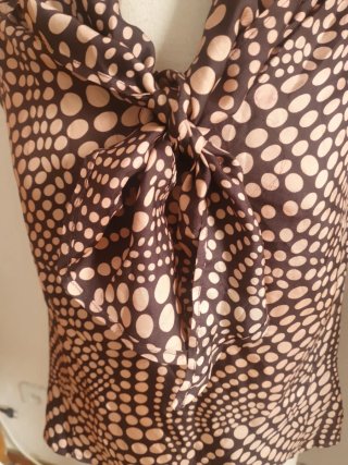 Blusa lunares, seda 100%, talla 38/40