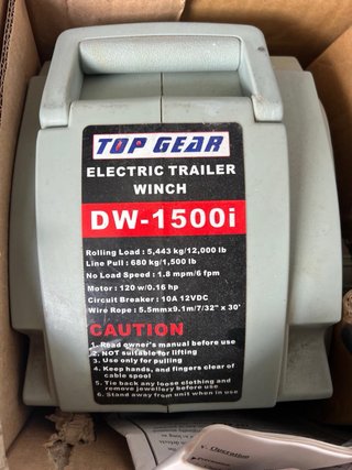 Nuevo Winche Eléctrico Top Gear DW-1500i