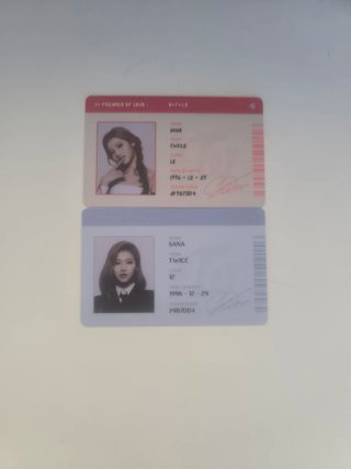 Sana TWICE Formula of Love ID Card