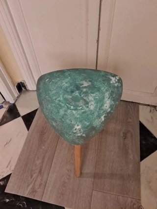 Mesa auxiliar madera teal