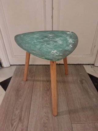 Mesa auxiliar madera teal