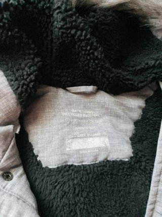 Parka Infantil Gris con Capucha Forrada