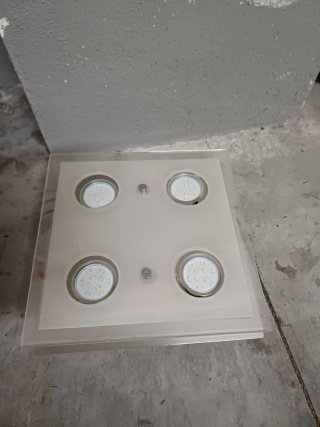 Lámpara B.K. Licht Plata/Blanca Metal/Plástico