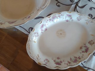 Vajilla antigua porcelana LCSJ años 40