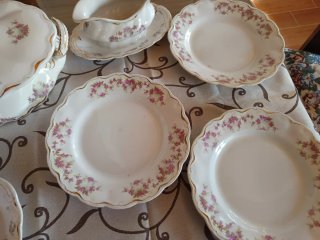 Vajilla antigua porcelana LCSJ años 40