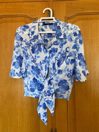 Camisa de verano manga corta Mango mujer Talla S