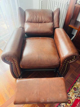 Sillón relax piel auténtica