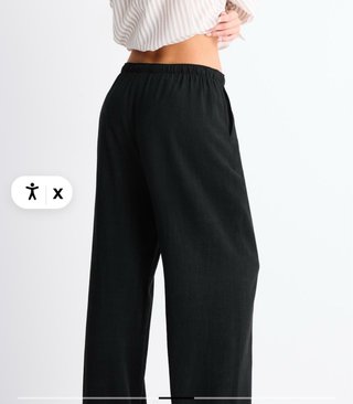 Pantalón lino negro talla M