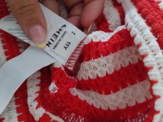 Conjunto Verano Niña Rayas Rojo y Blanco