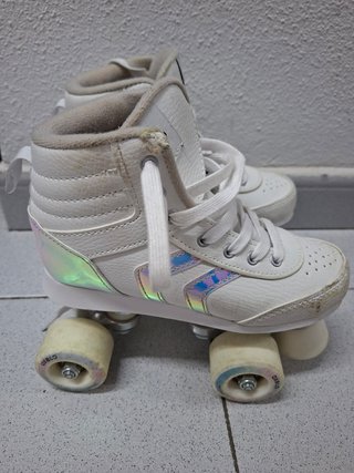 Patines Oxelo Artísticos 4 Ruedas Blancos