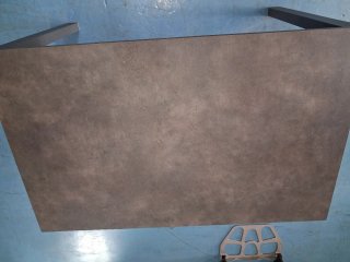 Mesa de cocina extensible gris